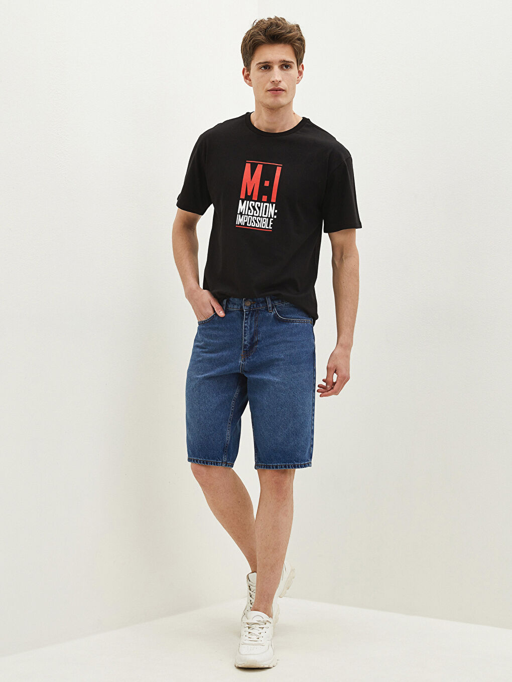 Crew Neck Short Sleeve Printed Combed Cotton Men's T-shirt-3