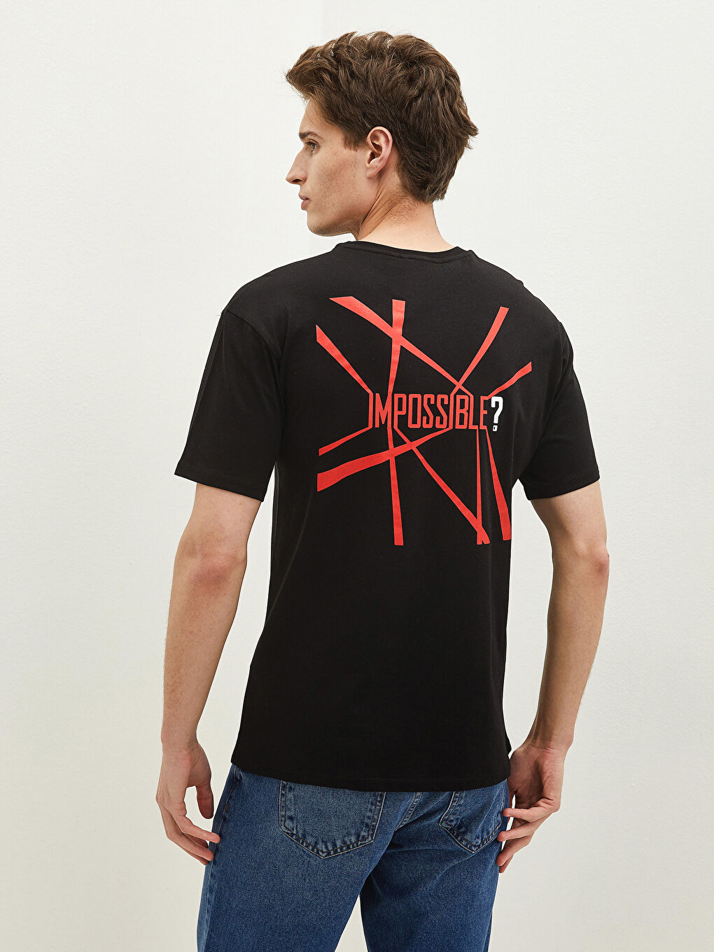 Crew Neck Short Sleeve Printed Combed Cotton Men's T-shirt-4