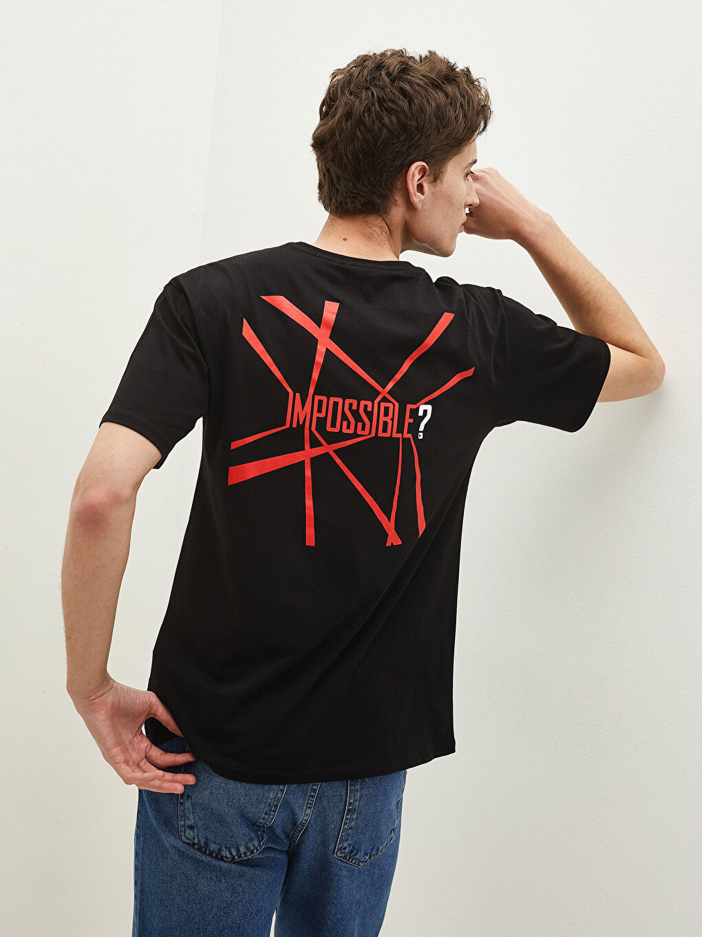 Crew Neck Short Sleeve Printed Combed Cotton Men's T-shirt-5