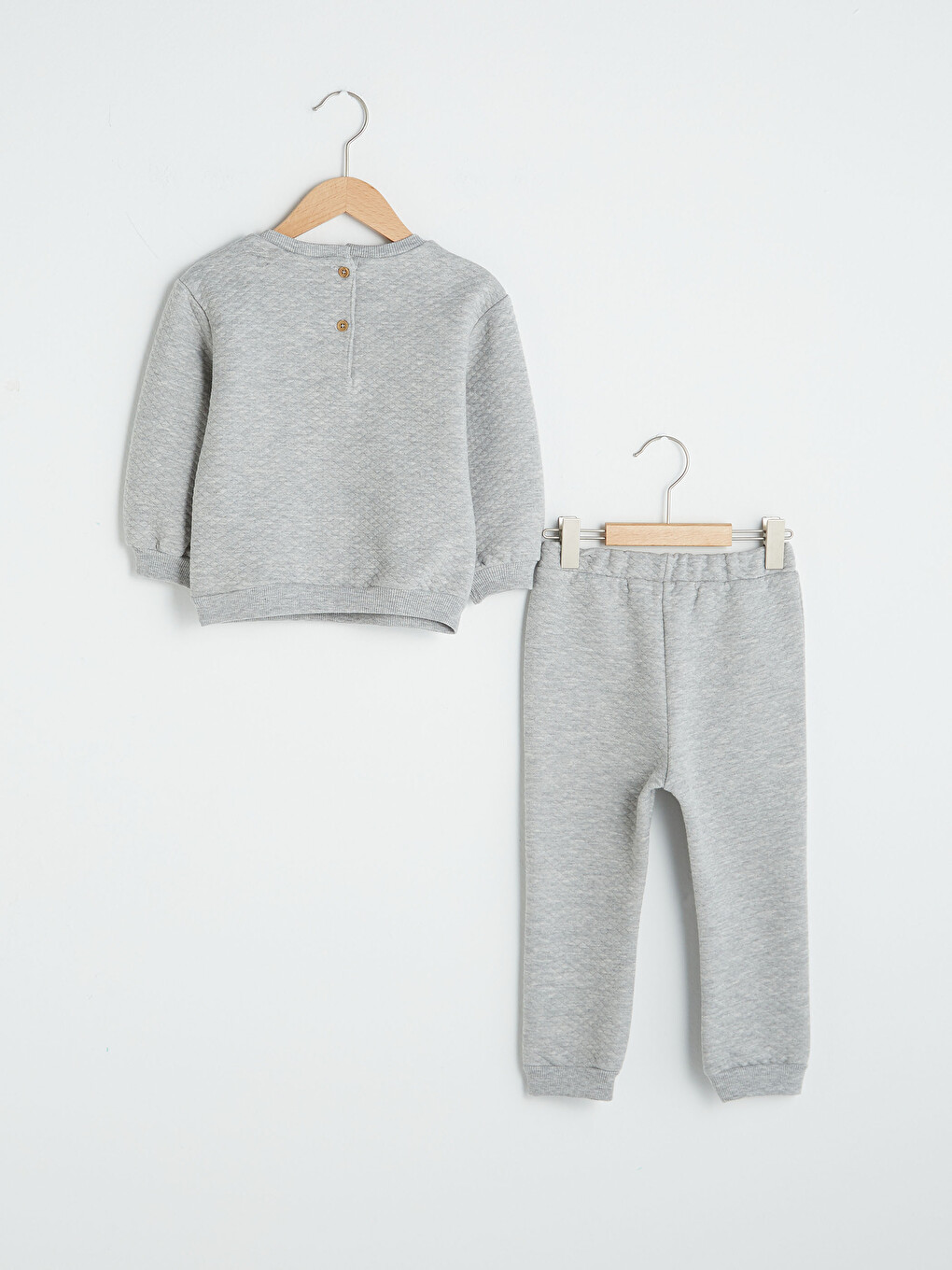 Crew Neck Long Sleeve Printed Baby Girl Sweatshirt and Trousers 2 Pieces-1