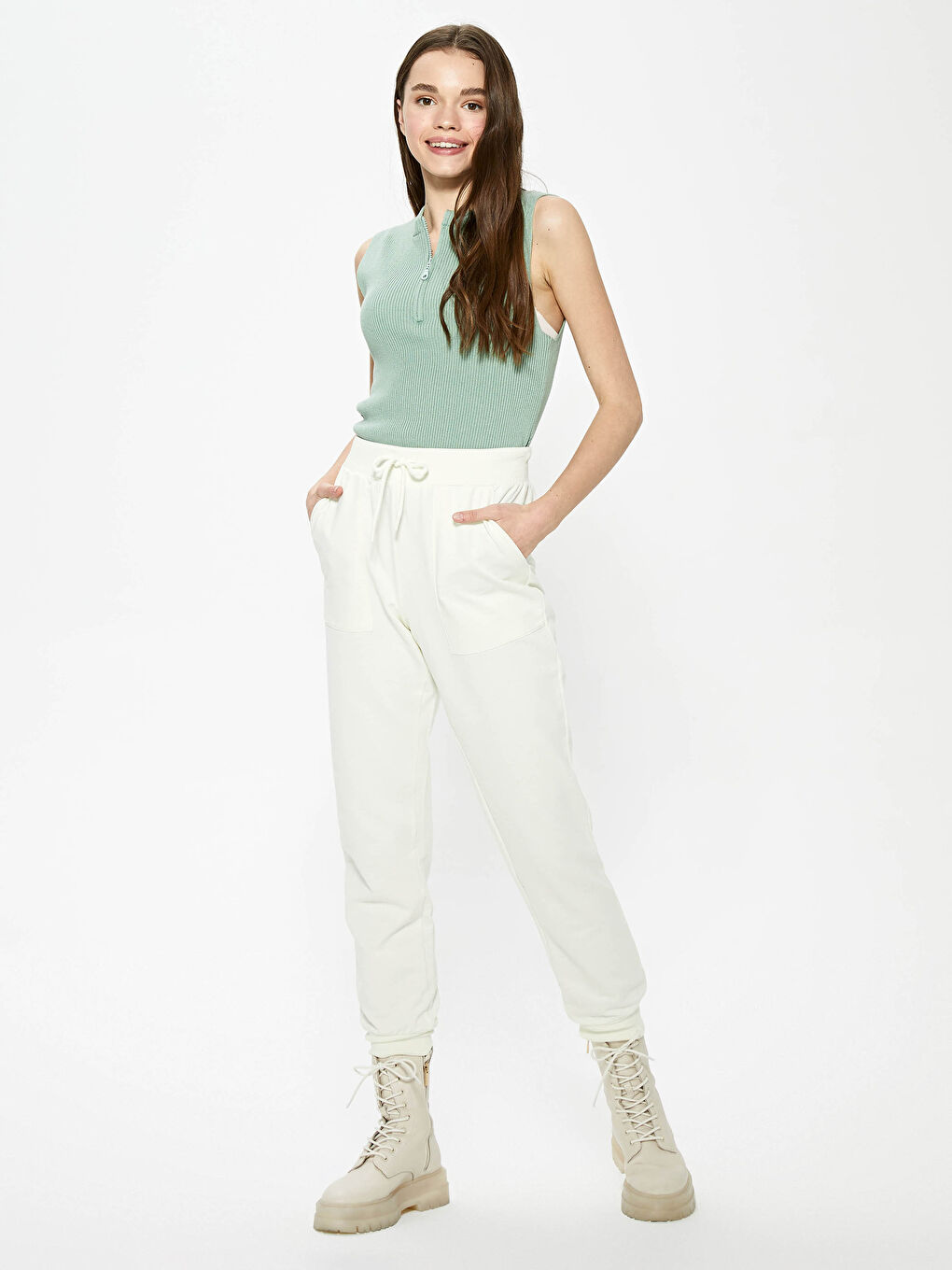 Elasticated Waist Women's Sweatpants-2