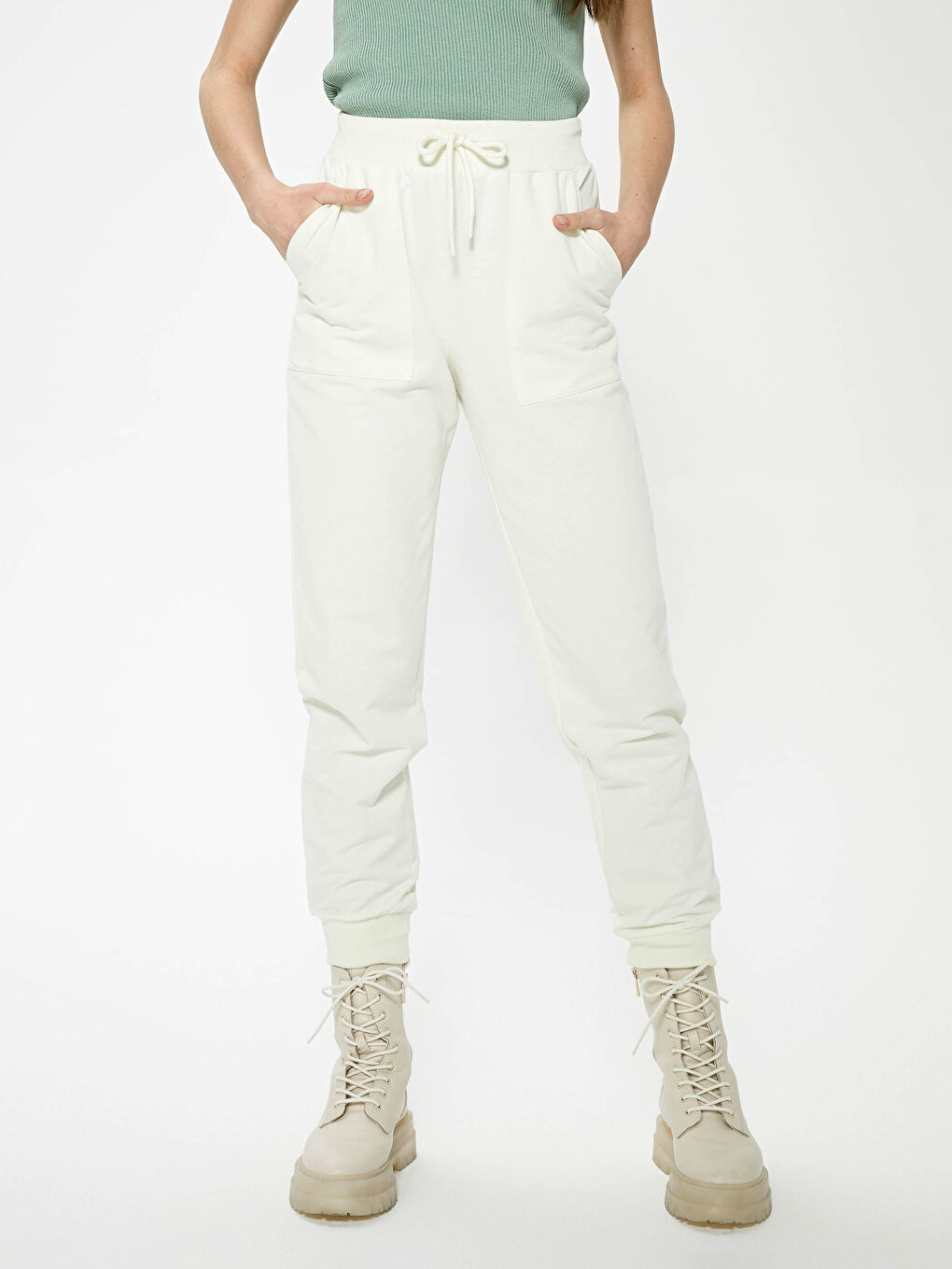 Elasticated Waist Women's Sweatpants-3