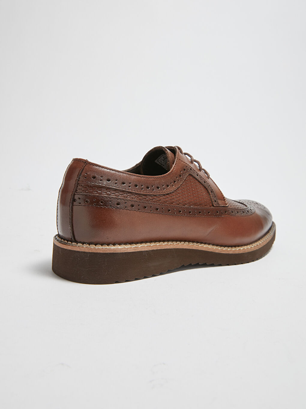 Kahverengi Hakiki Deri Bağcıklı Erkek Klasik Ayakkabı-3