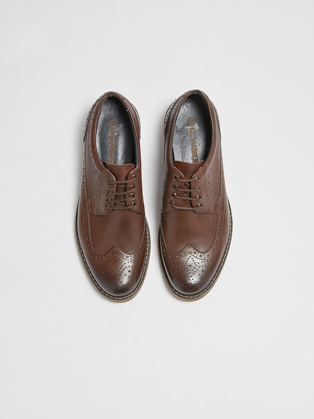 Kahverengi Hakiki Deri Bağcıklı Erkek Klasik Ayakkabı-4
