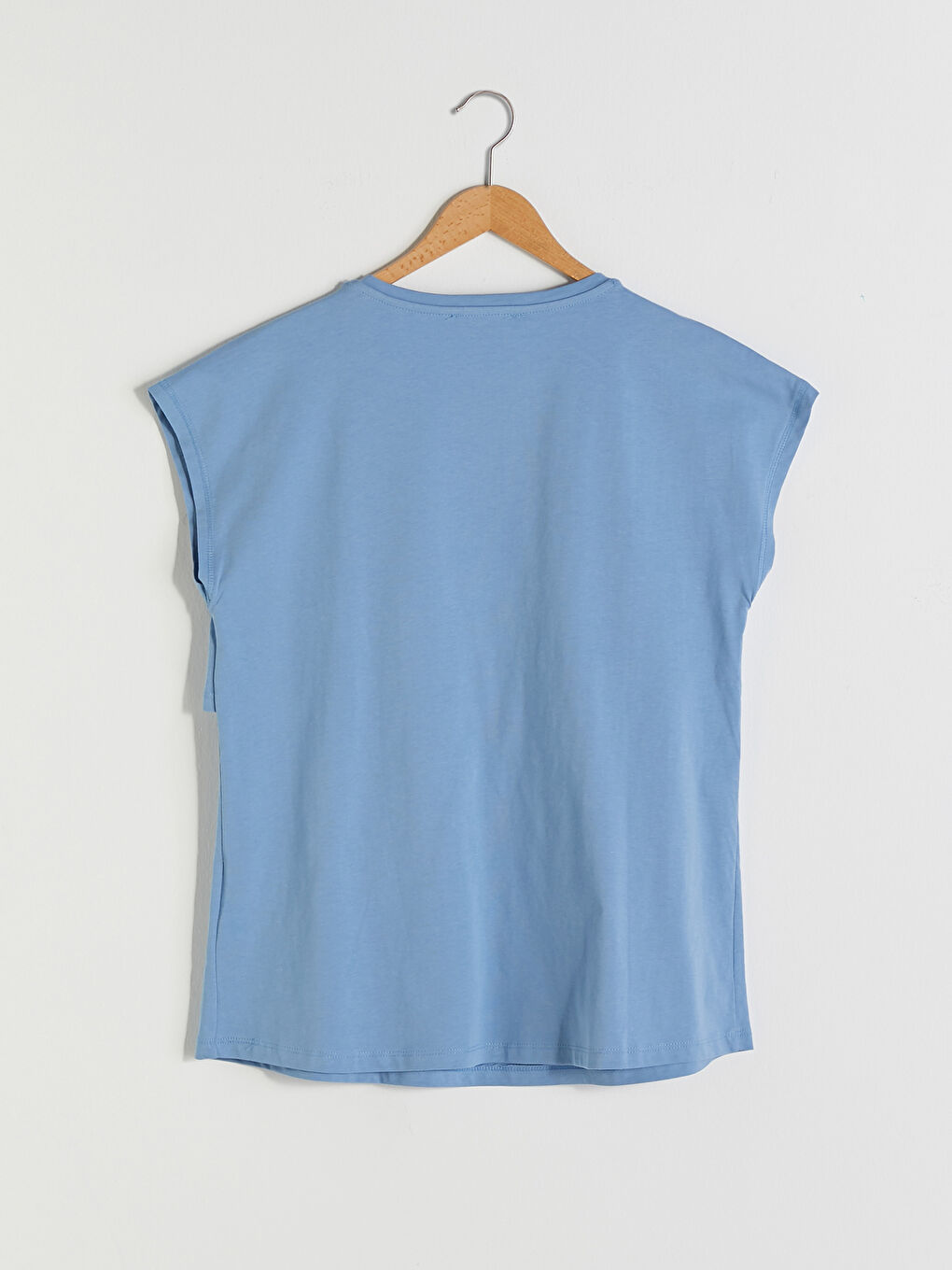 Tricou maternitate din bumbac cu mânecă scurtă, croială dreaptă, guler rotund și funcția de alăptare-7