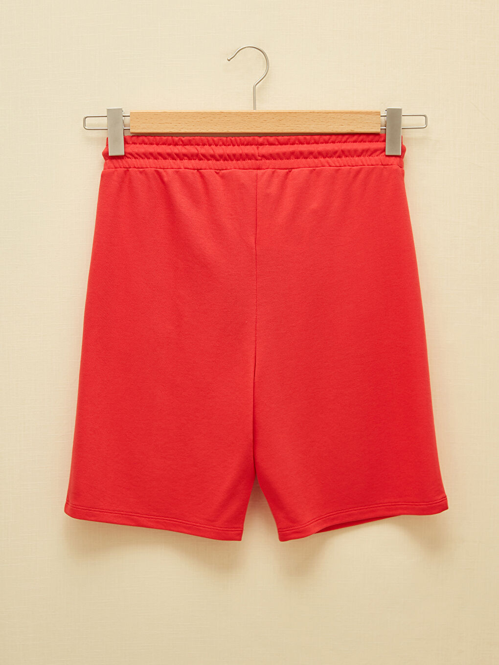 Women's Elastic Waist Pocket Detailed Shorts-6