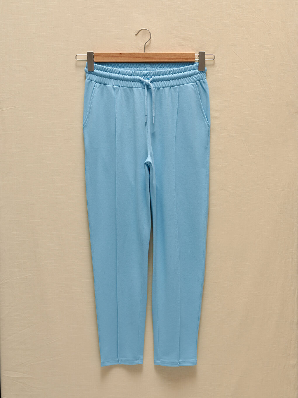 Elastic Waist Regular Pocket Detailed Women's Sweatpants-4