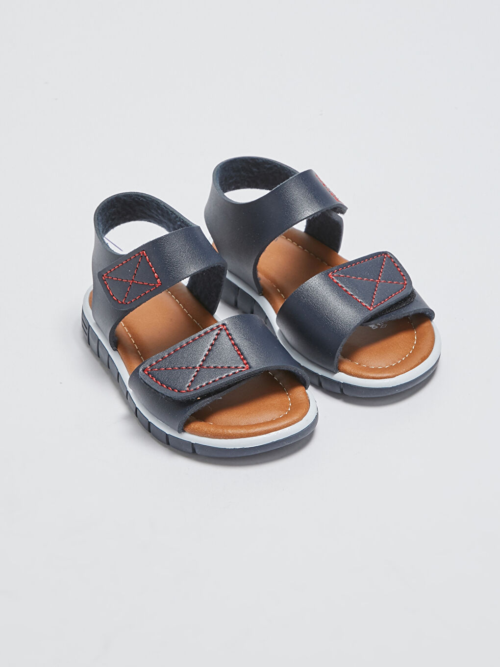 Lacivert Erkek Bebek Cırt Cırtlı Sandalet