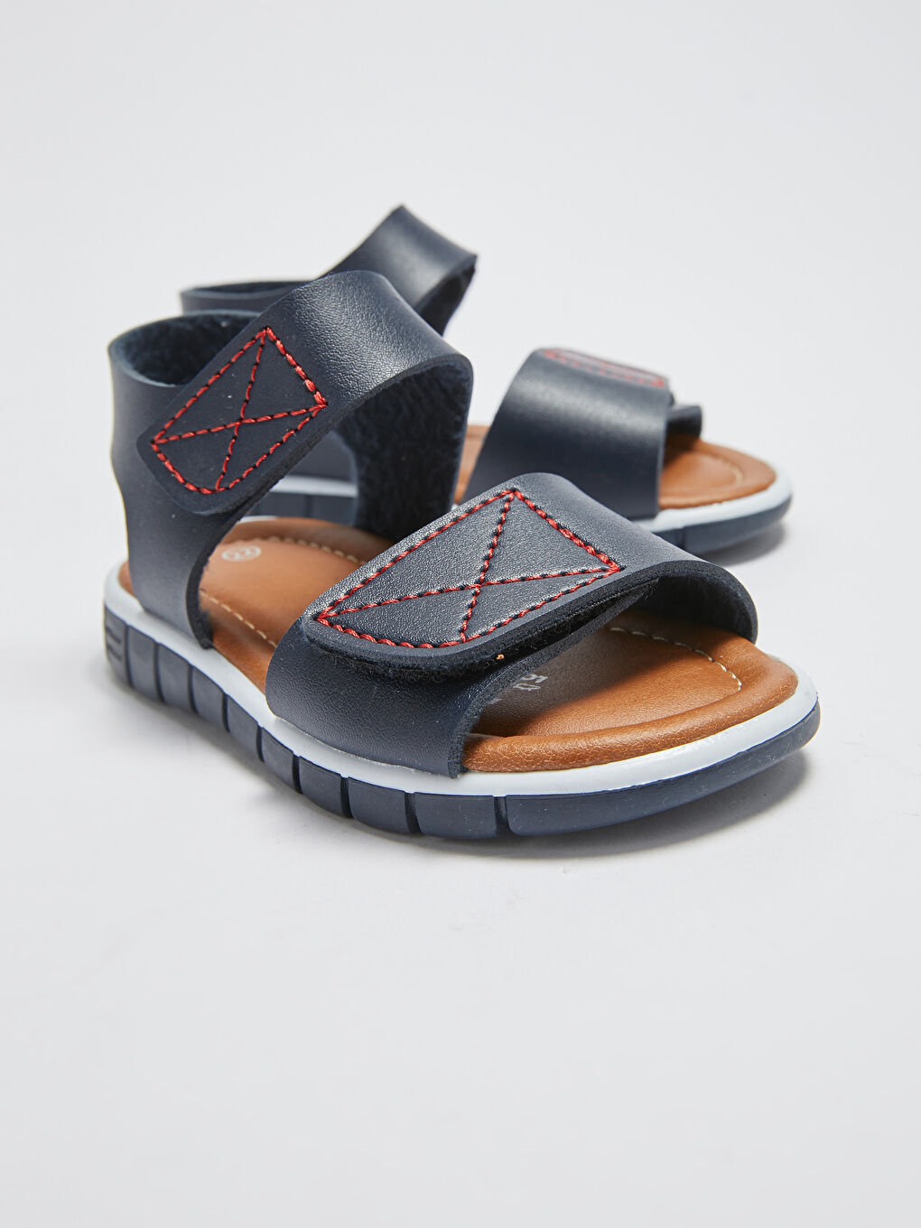 Lacivert Erkek Bebek Cırt Cırtlı Sandalet-2