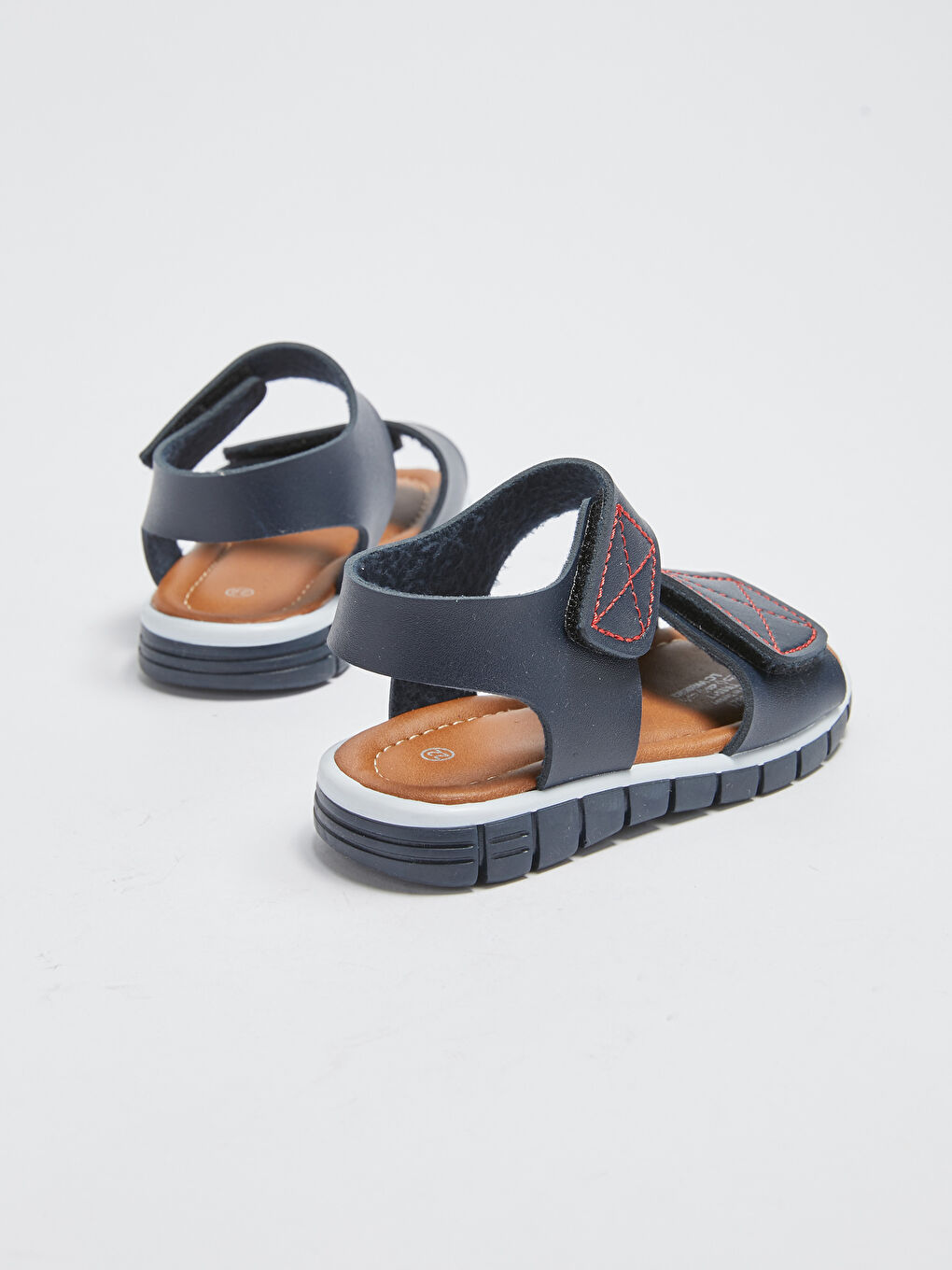 Lacivert Erkek Bebek Cırt Cırtlı Sandalet-4