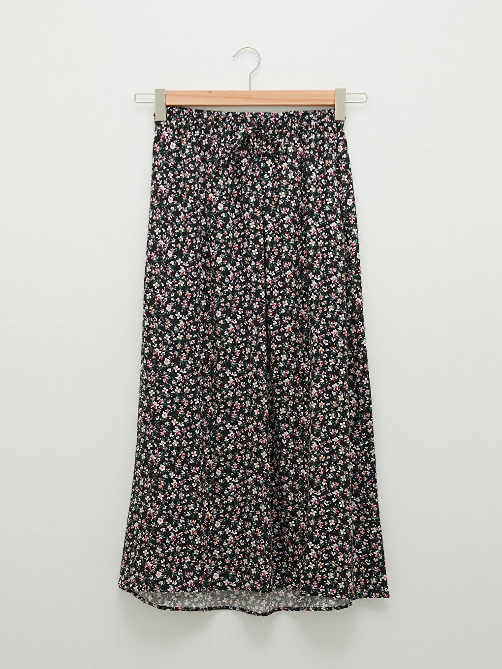 Elastic Waist Patterned A-cut Belmando Fabric Women's Skirt-6