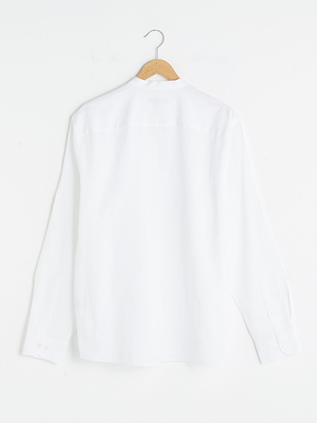 Beyaz Slim Fit Uzun Kollu Erkek Gömlek-7