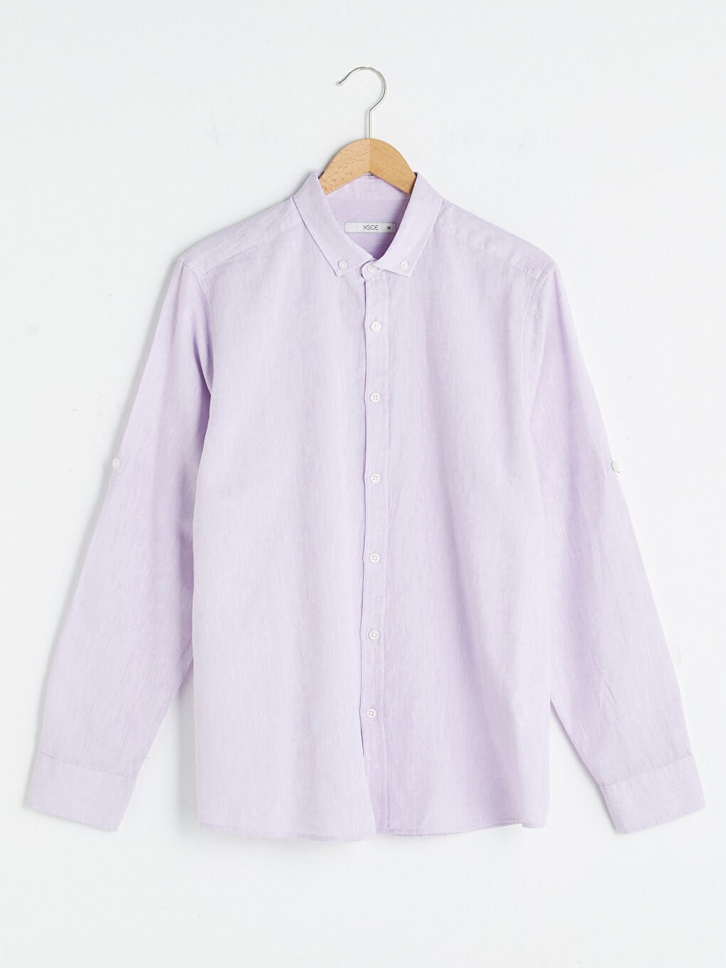 Slim Fit Long Sleeve Men's Shirt-5