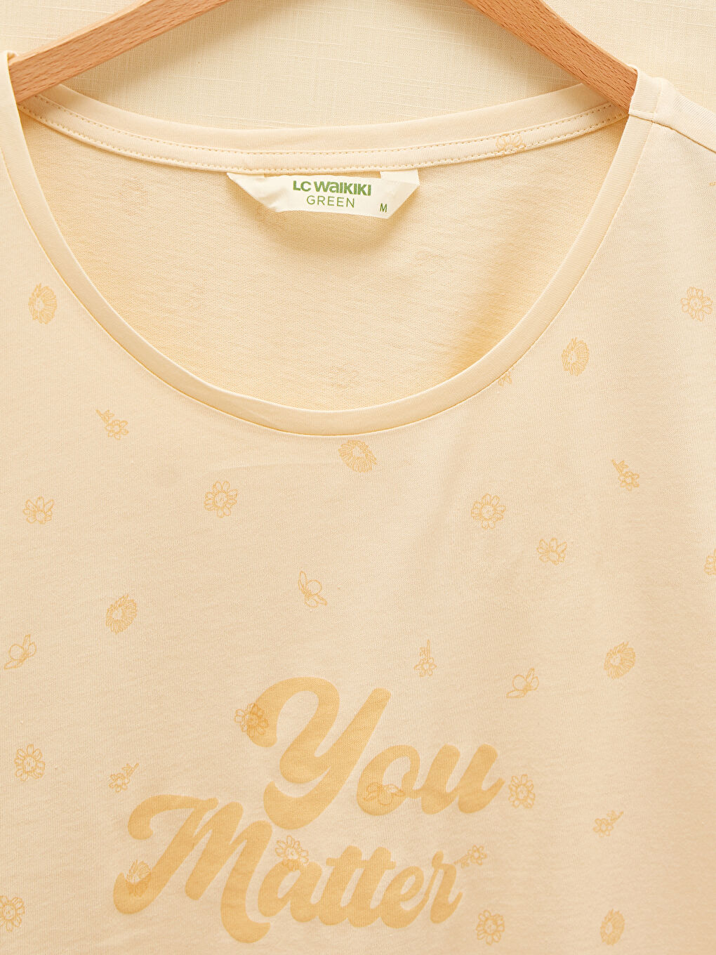 Sarı Bisiklet Yaka Doğal Boya İle Boyanmış Pamuklu Kadın Şortlu Pijama Takımı-8