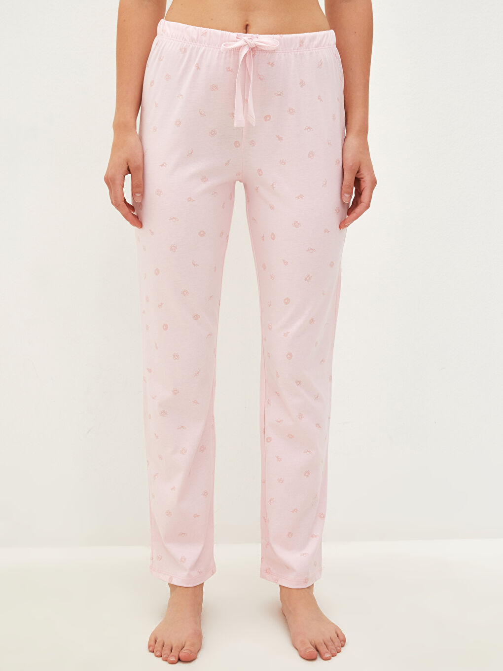Elastischer Bund Gemusterte Baumwolle Pyjama-Hosen für Damen-6