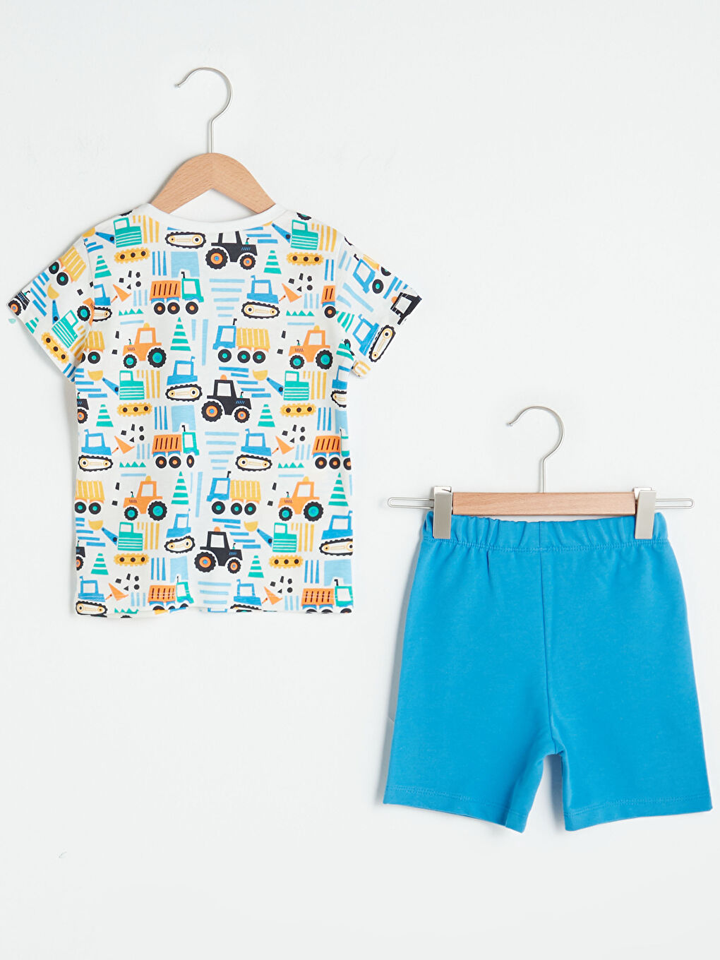 Ensemble 2 Pièces T-shirt à Manches Courtes Imprimé et Short Cycliste Garçon Bébé-1