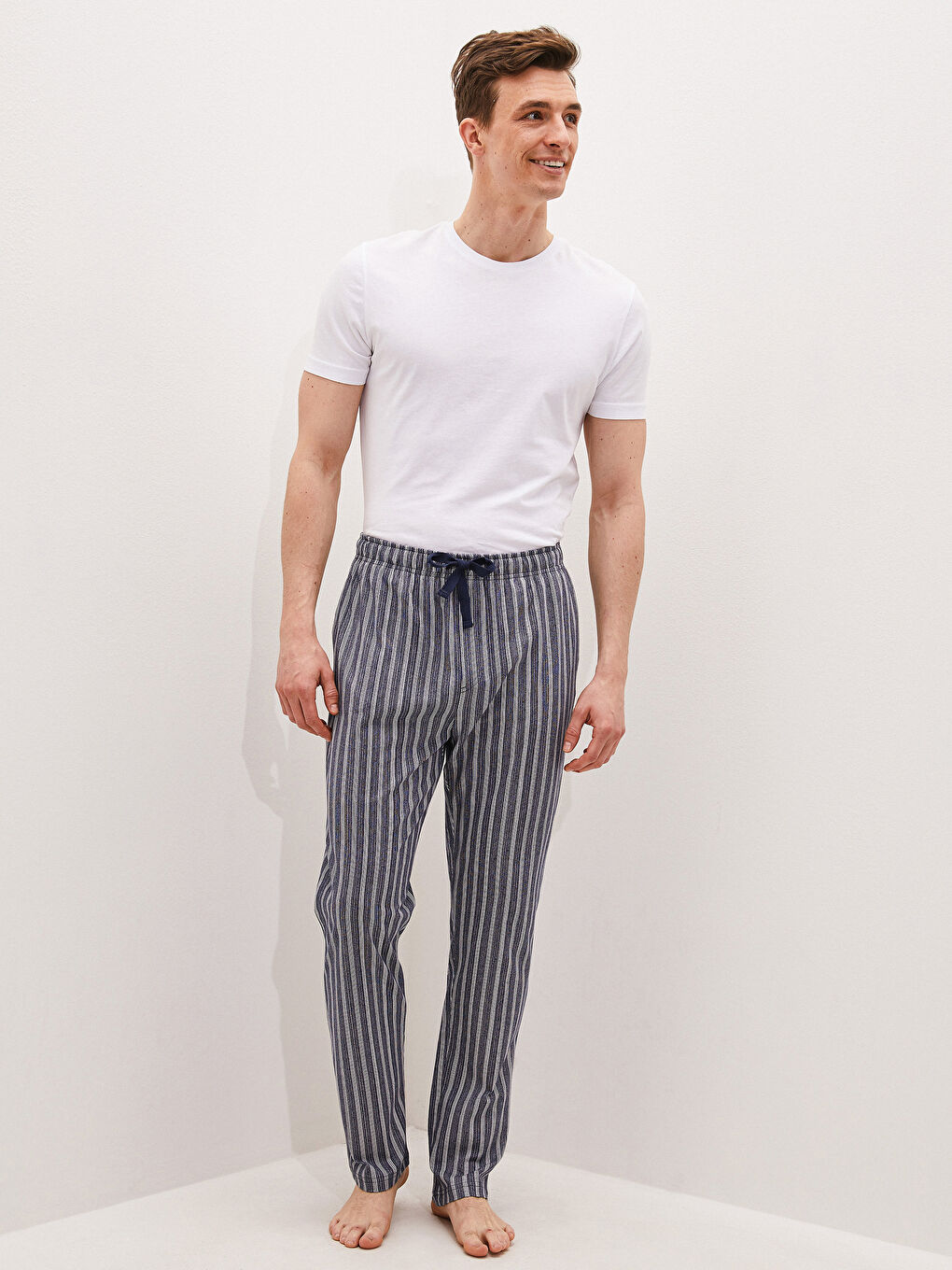 Lacivert Standart Kalıp Erkek Pijama Alt-1