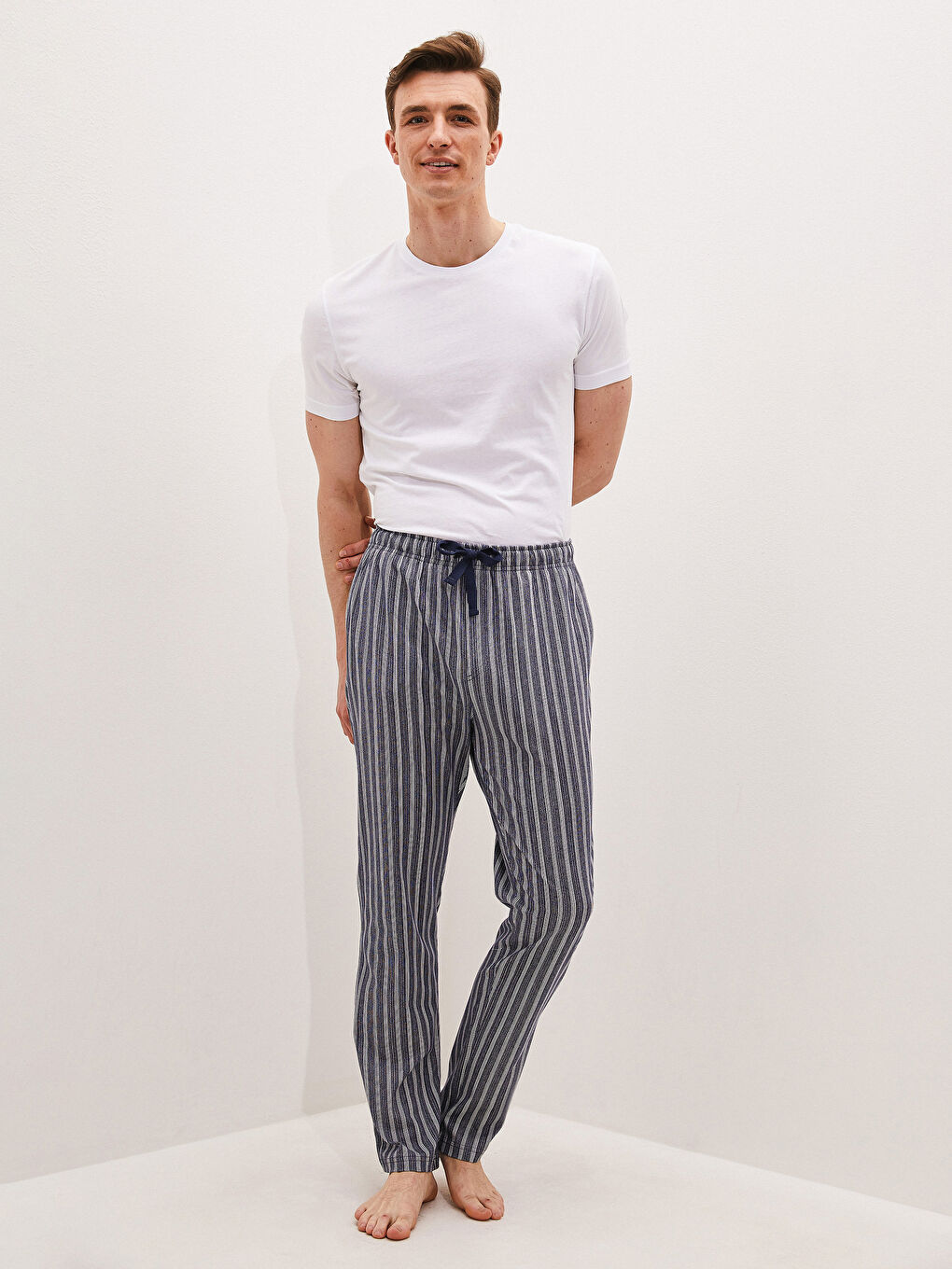 Lacivert Standart Kalıp Erkek Pijama Alt-2