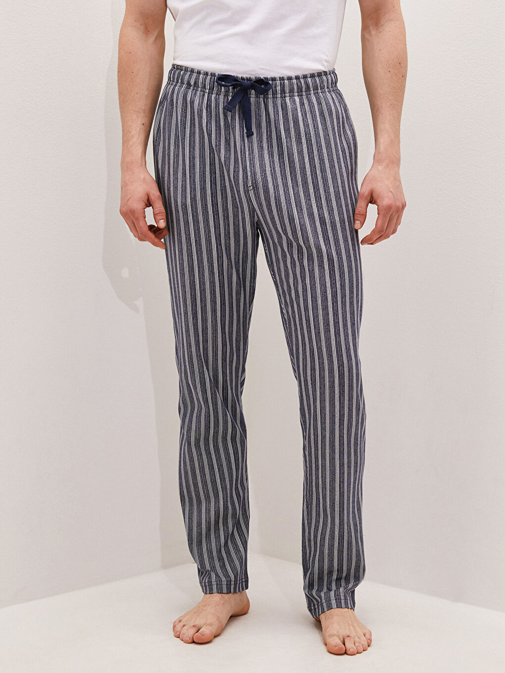 Lacivert Standart Kalıp Erkek Pijama Alt-3