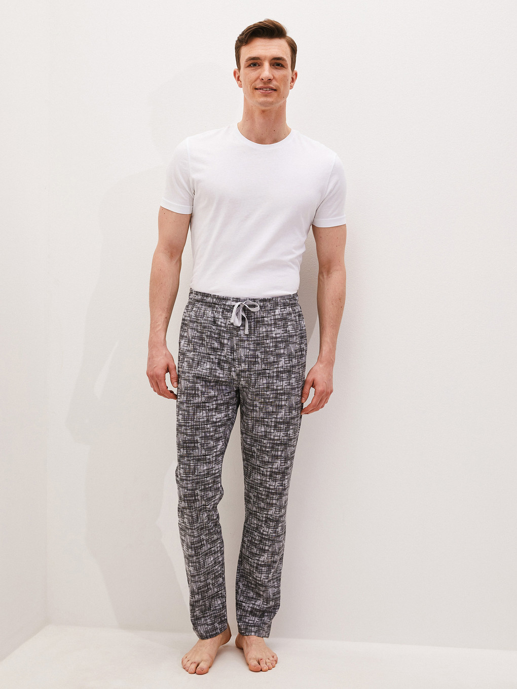 Gri Standart Kalıp Erkek Pijama Alt-1