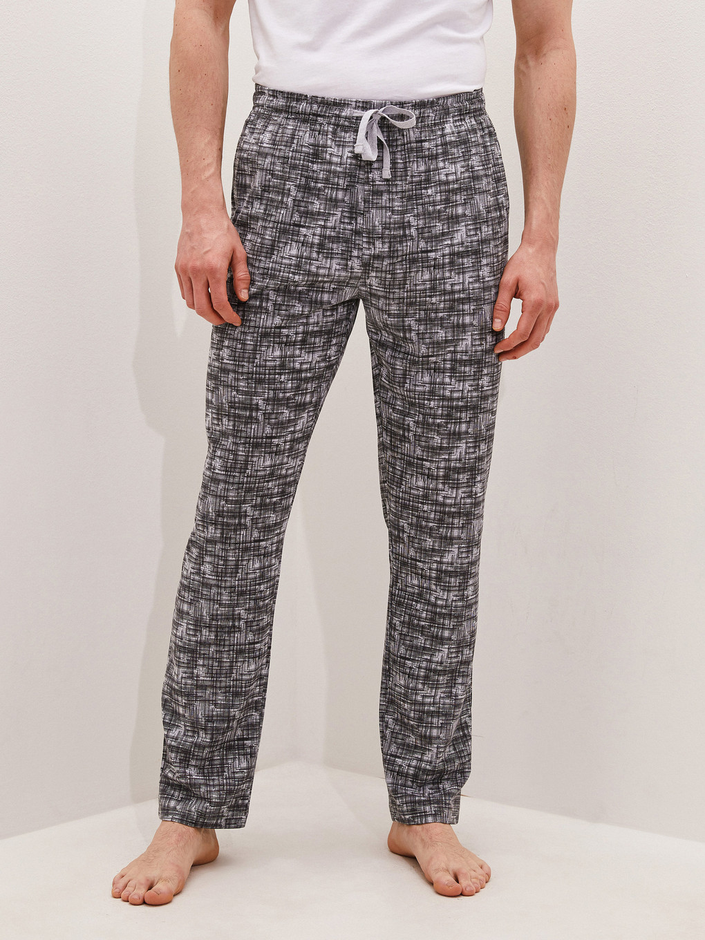 Gri Standart Kalıp Erkek Pijama Alt-2