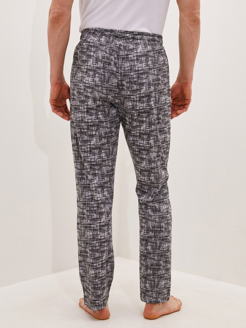 Gri Standart Kalıp Erkek Pijama Alt-3