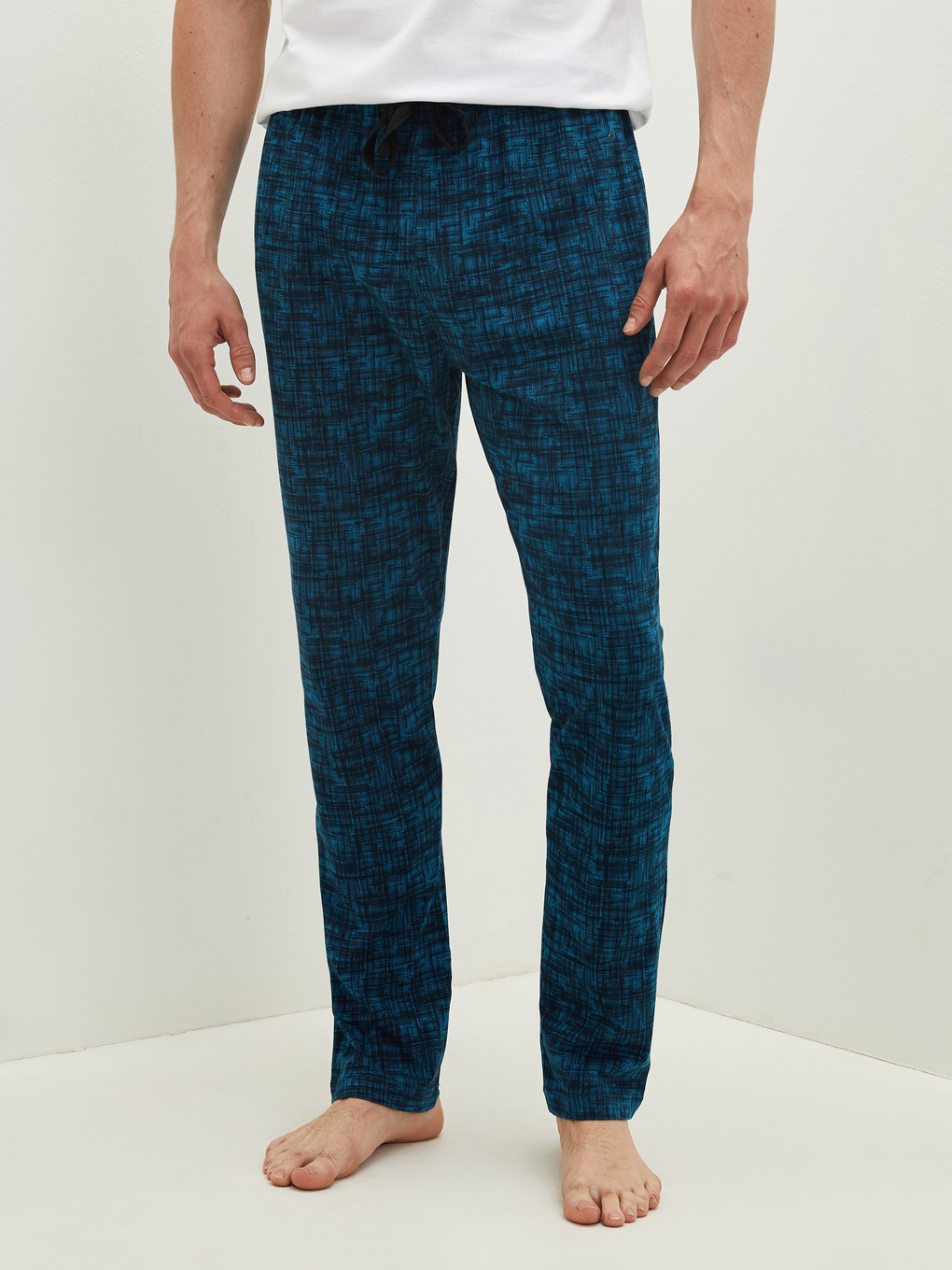 Lacivert Standart Kalıp Erkek Pijama Alt-3