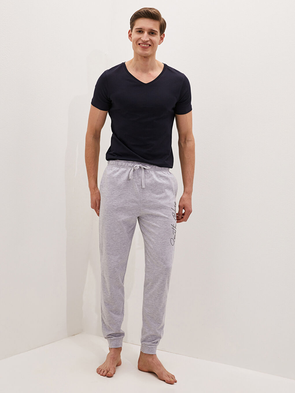 Bas de pyjama imprimé à coupe régulière pour hommes