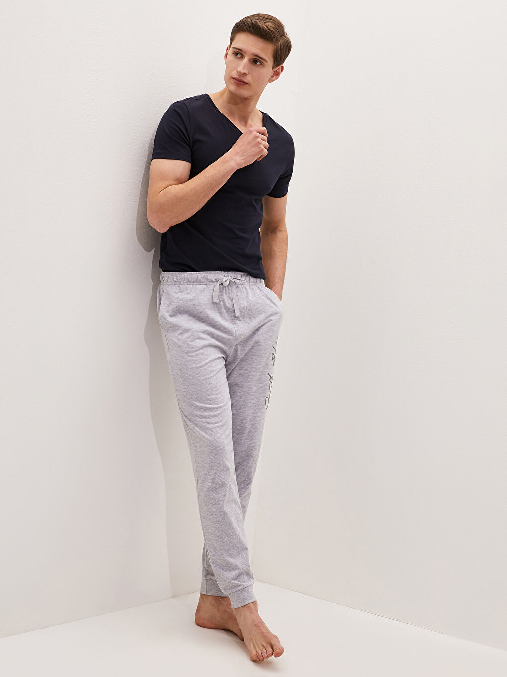 Bas de pyjama imprimé à coupe régulière pour hommes-2