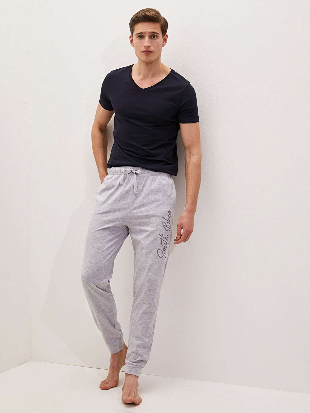 Bas de pyjama imprimé à coupe régulière pour hommes-3