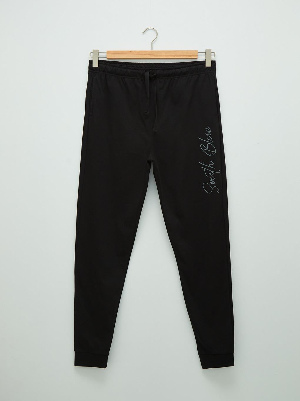 Siyah Standart Kalıp Baskılı Erkek Pijama Alt-5