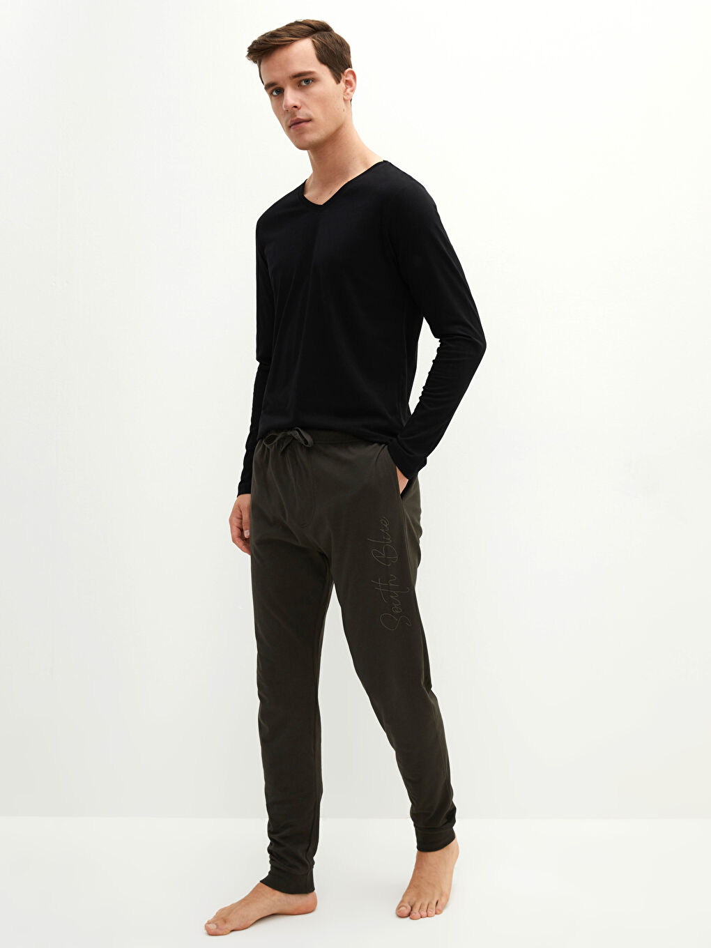 Bas de pyjama imprimé à coupe régulière pour hommes