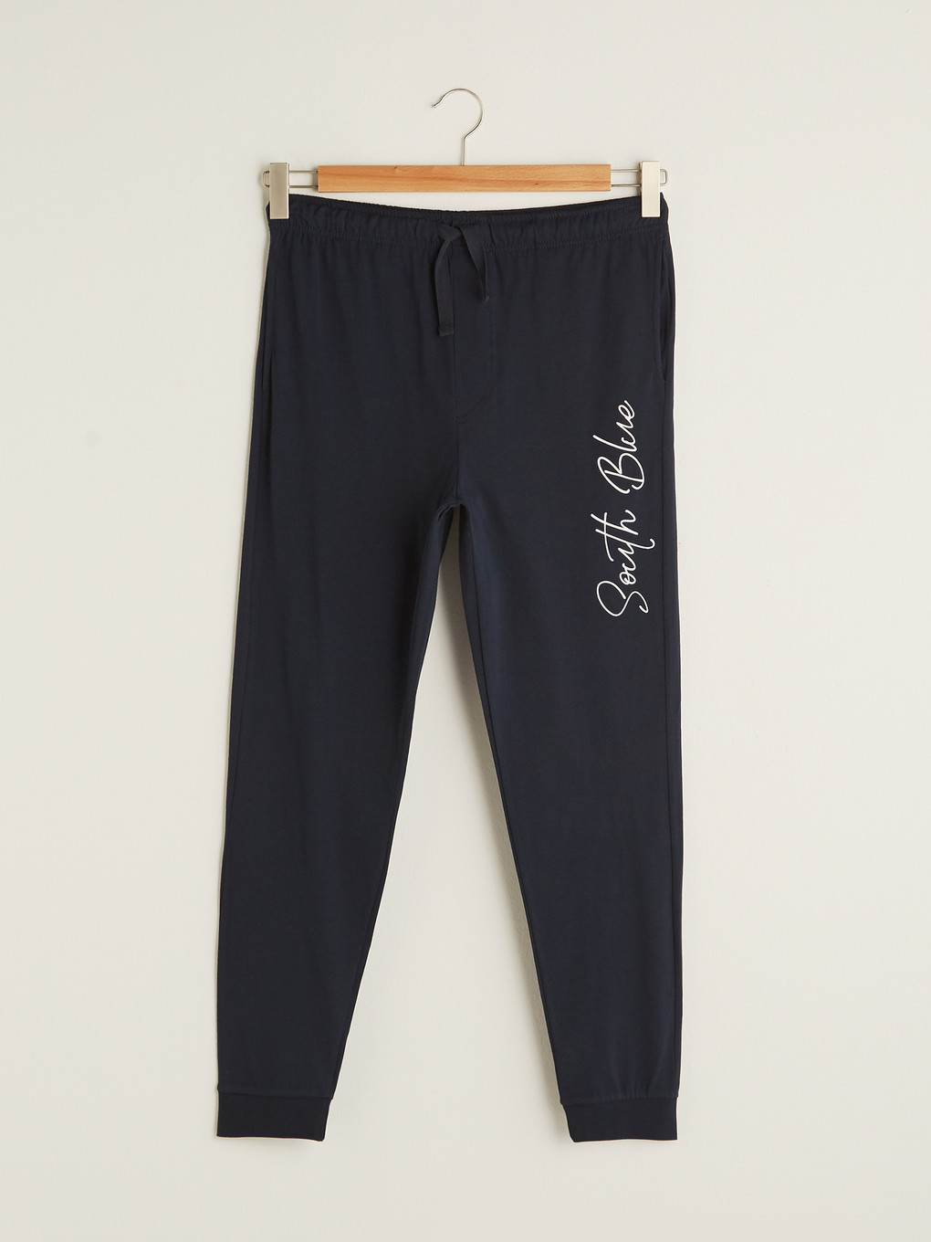 Lacivert Standart Kalıp Baskılı Erkek Pijama Alt-4