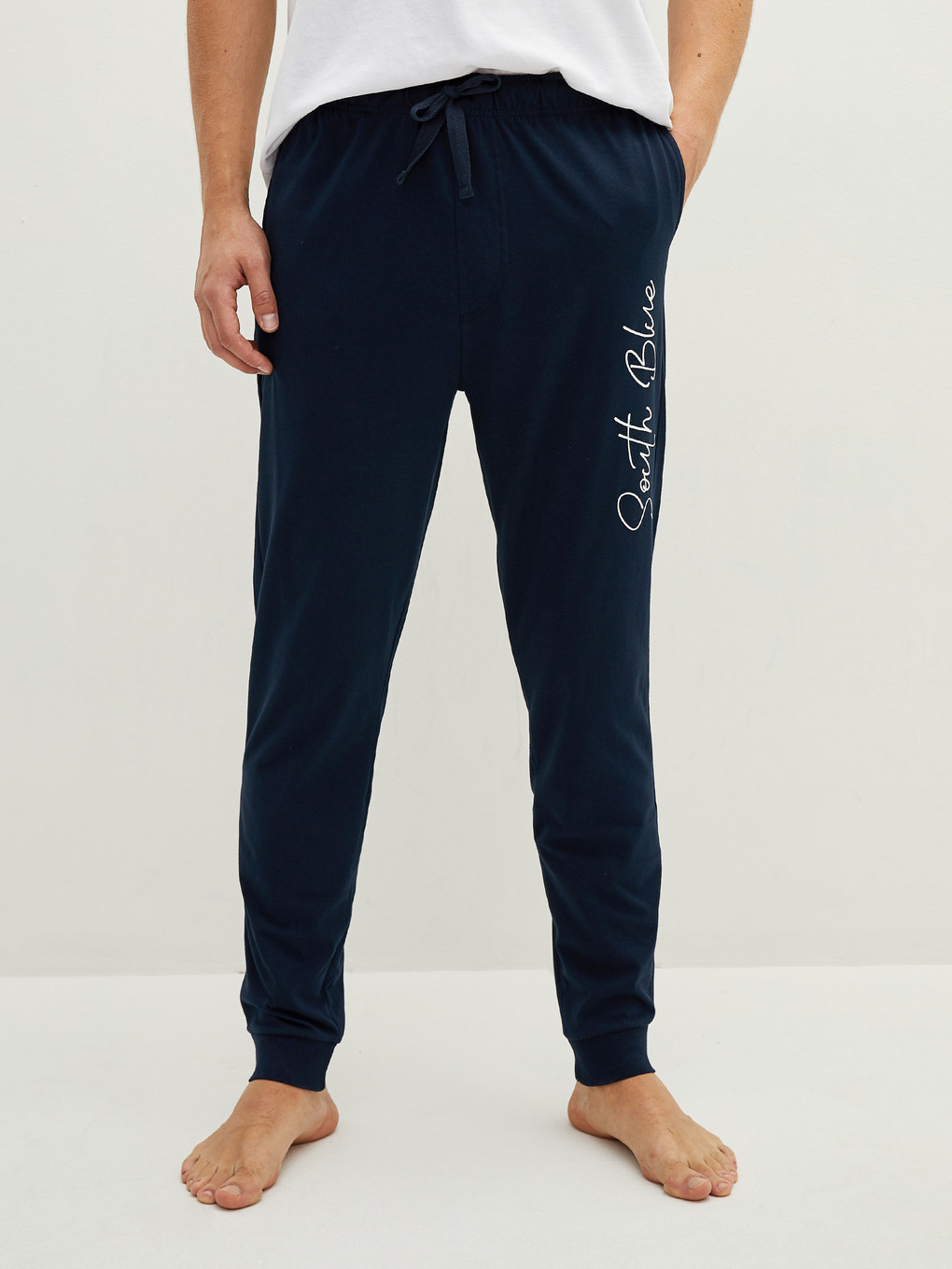 Lacivert Standart Kalıp Baskılı Erkek Pijama Alt-2