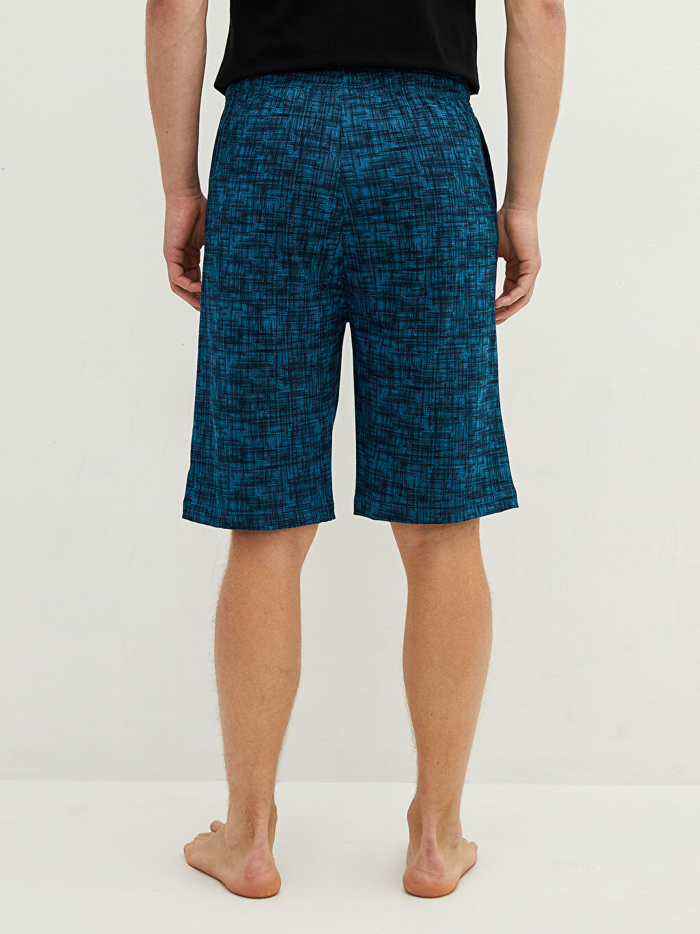 Lacivert Standart Kalıp Erkek Pijama Alt Şort-3