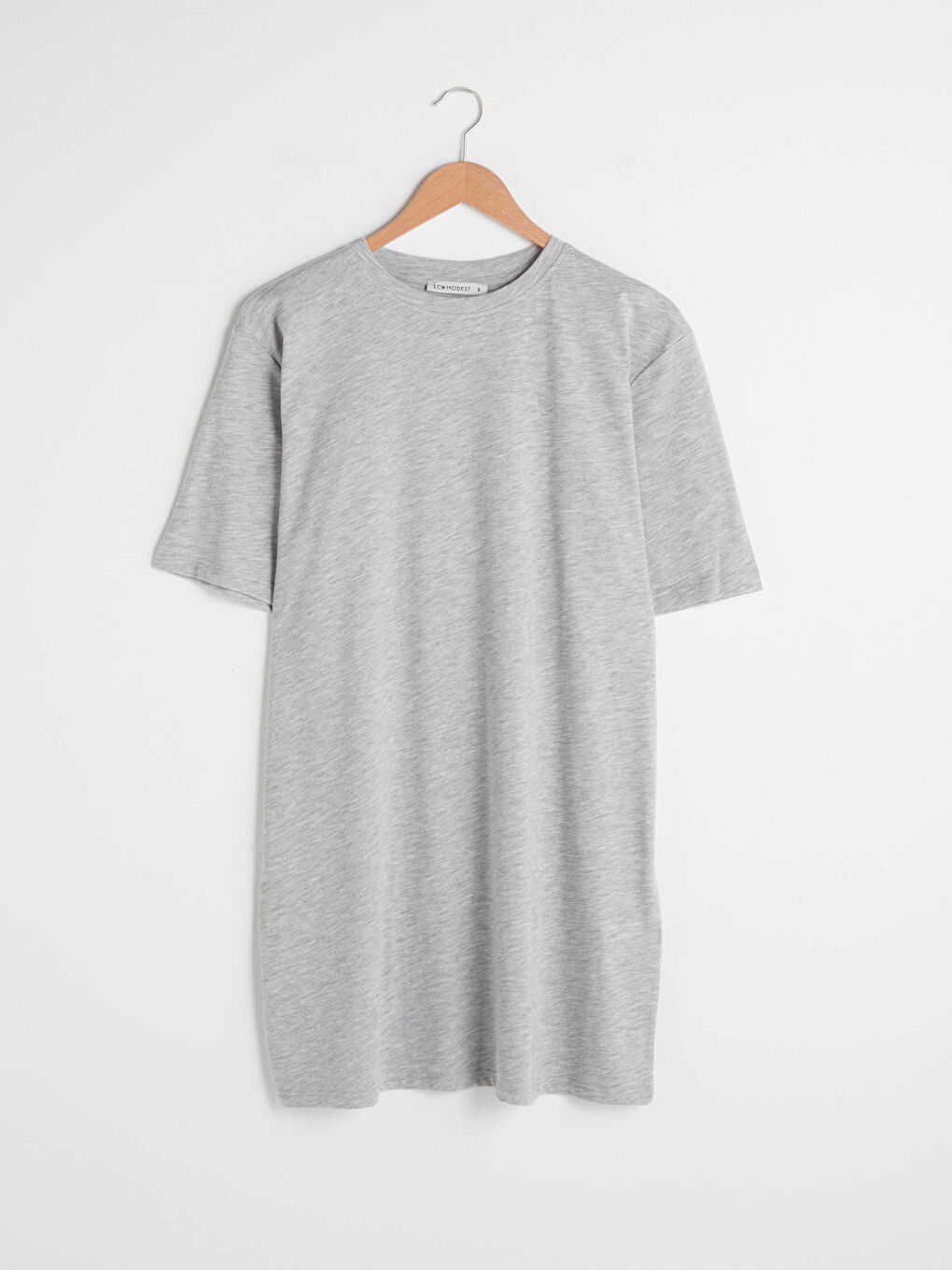 Rundhalsausschnitt Schlicht Kurzarm Tunika für Damen-4