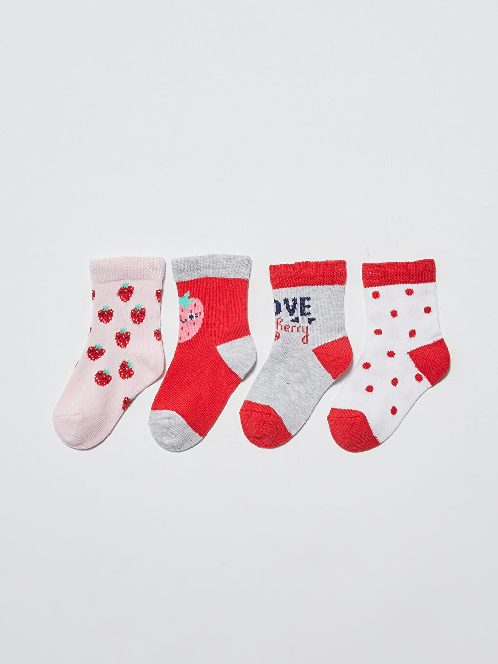 Printed Baby Girl Socks 4 Pieces-2