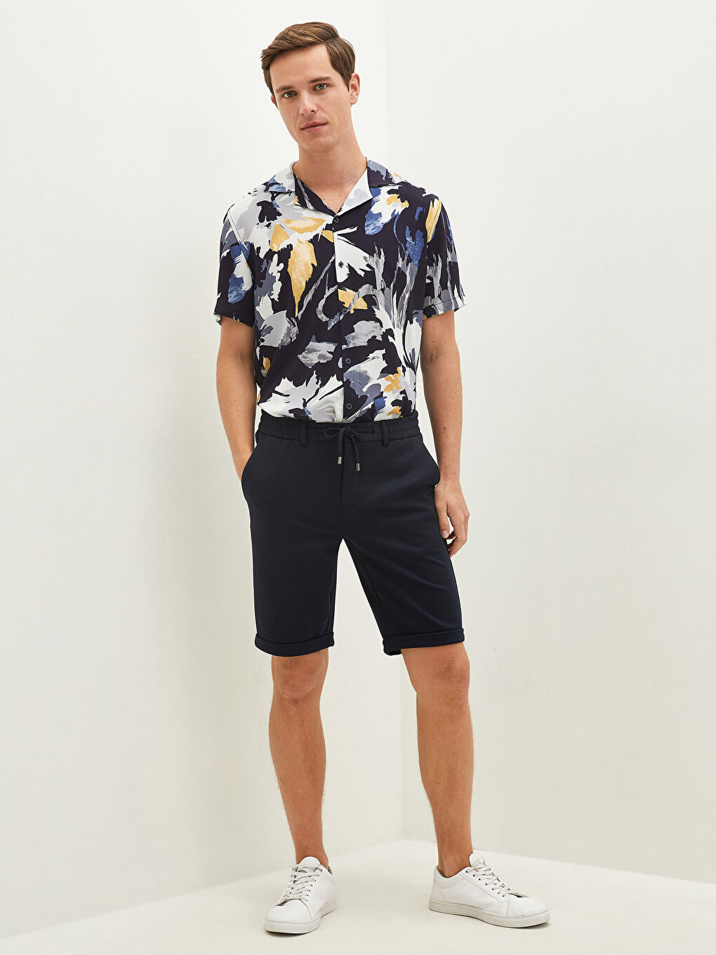 Slim Fit Mens Sports Shorts-1