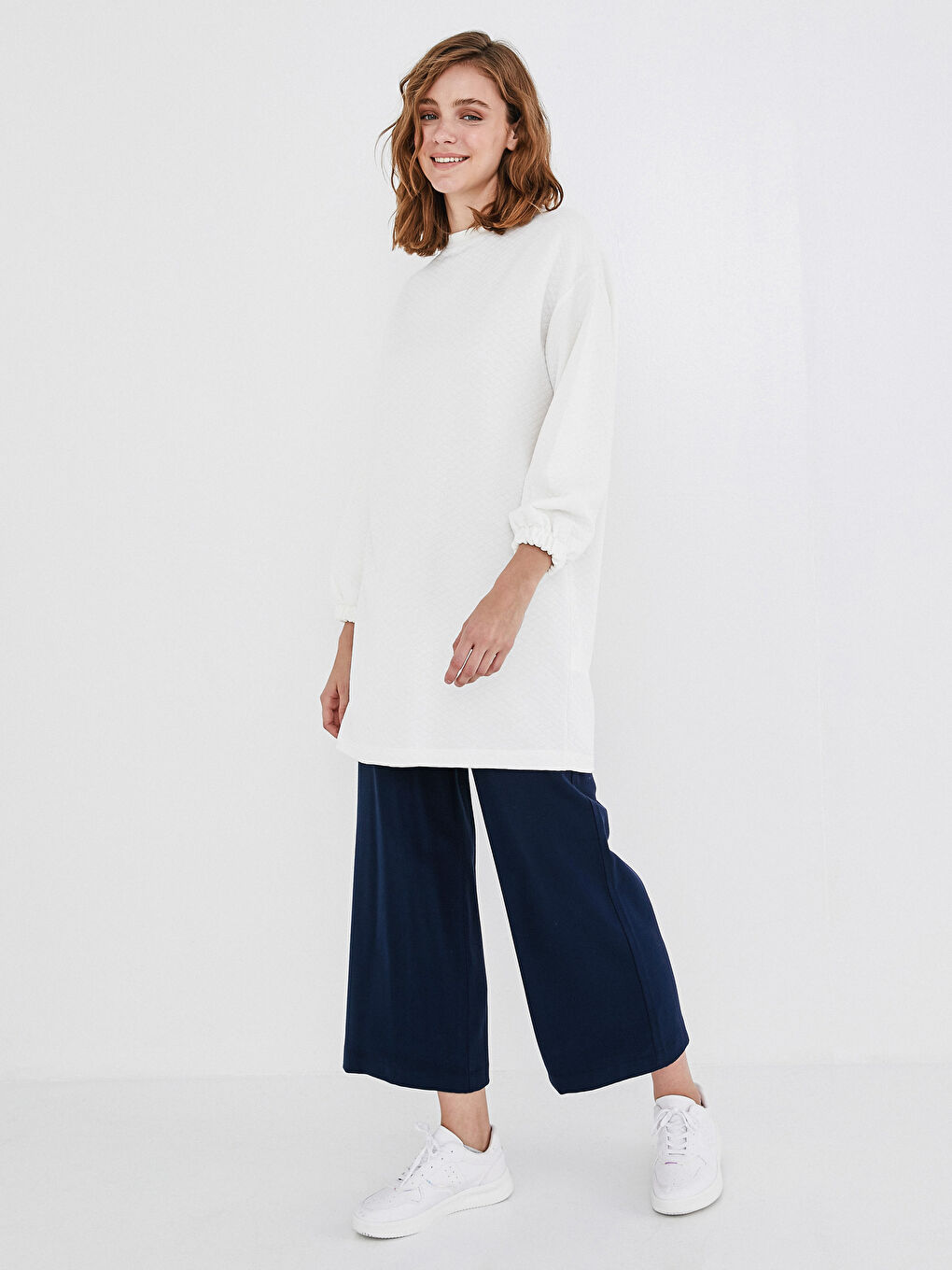Pantalon Palazzo à Taille Élastique Coupe Confortable pour Femmes-4
