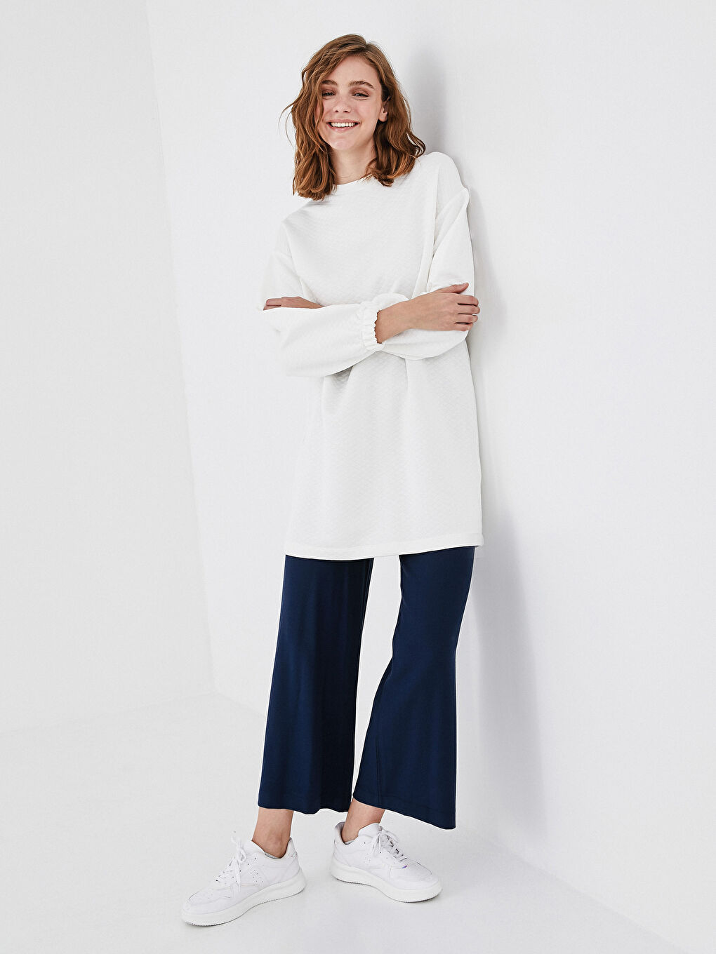 Pantalon Palazzo à Taille Élastique Coupe Confortable pour Femmes