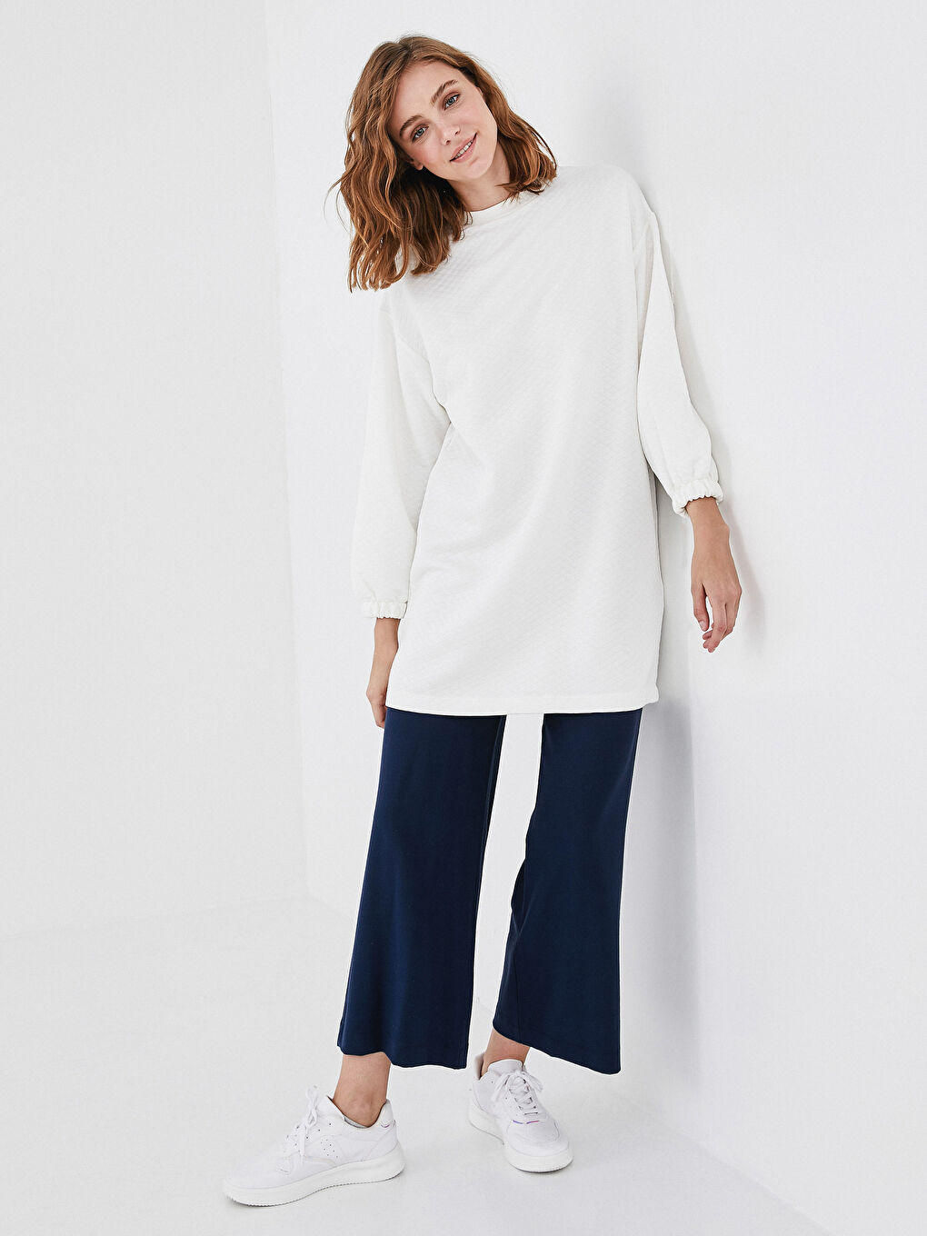 Pantalon Palazzo à Taille Élastique Coupe Confortable pour Femmes-1