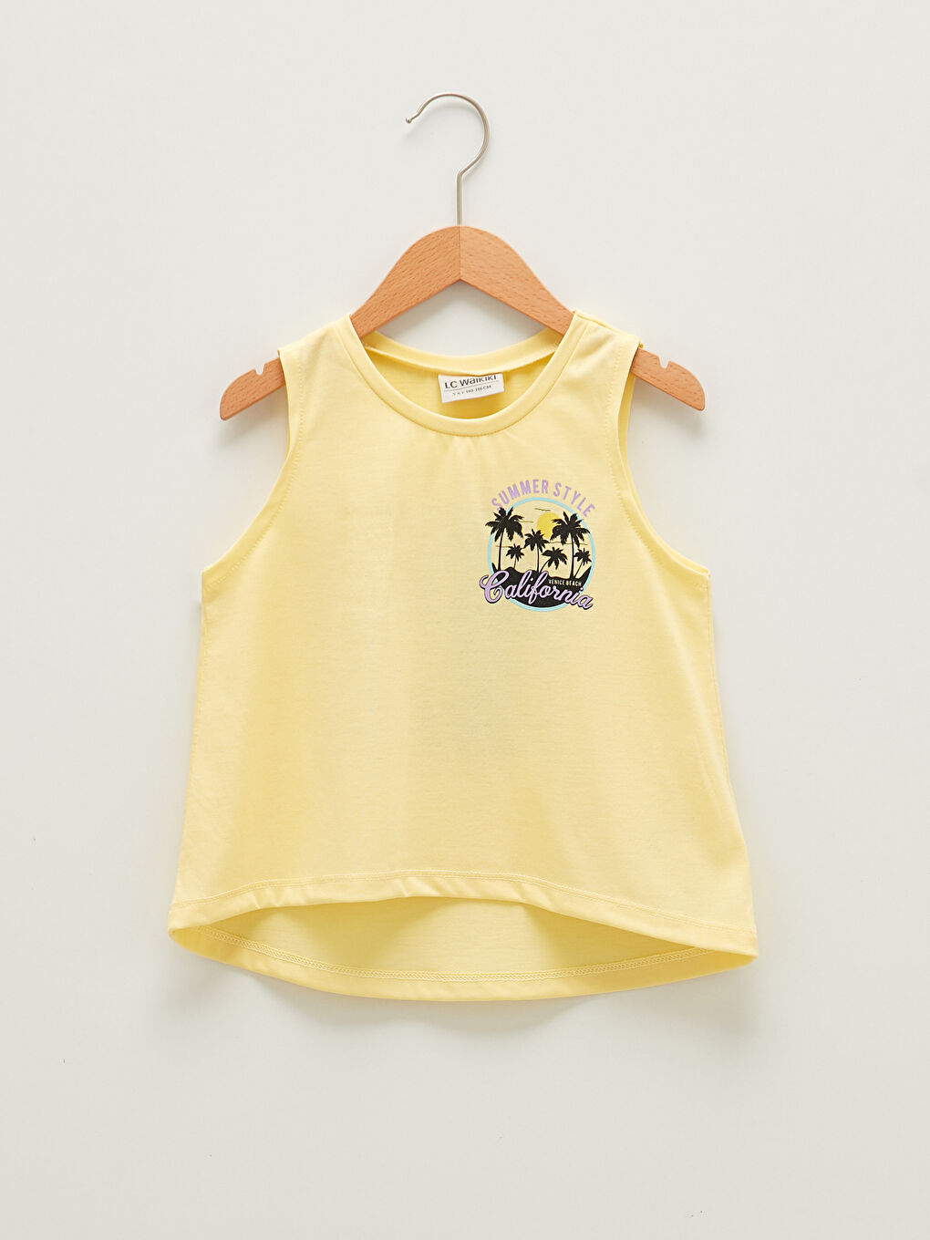 Crew Neck Printed Girl's Undershirt and Shorts-1