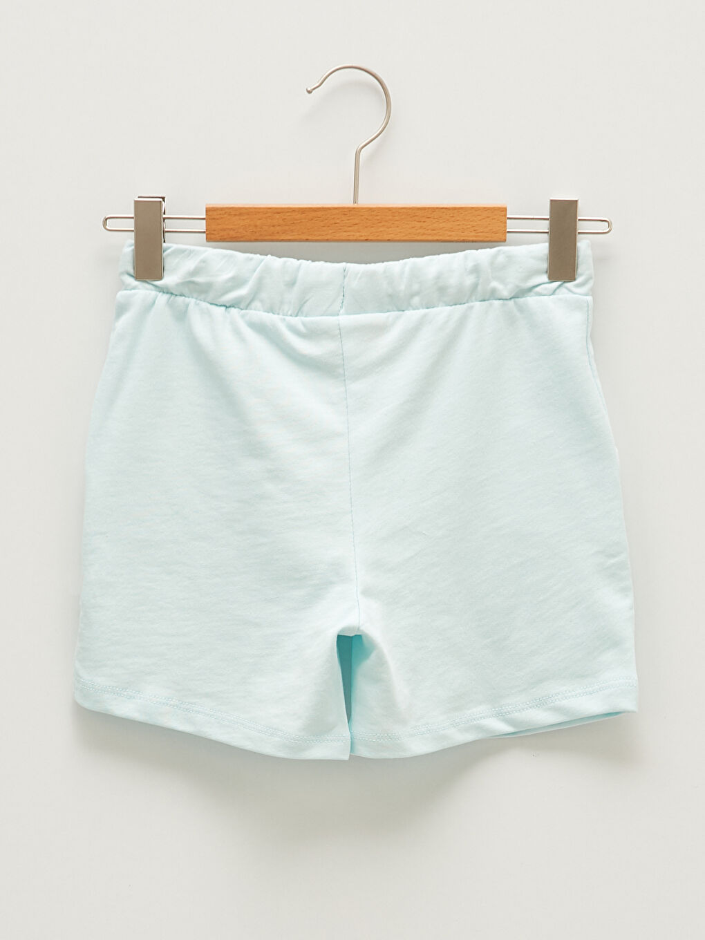 Crew Neck Printed Girl's Undershirt and Shorts-4