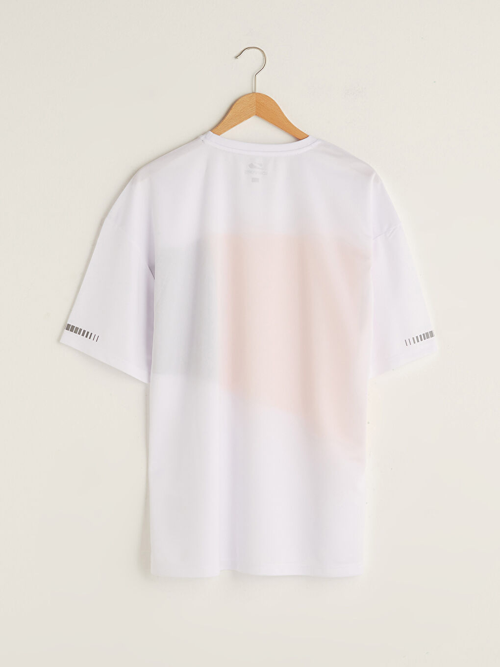 Beyaz Bisiklet Yaka Kısa Kollu Erkek Aktif Spor Tişört-7