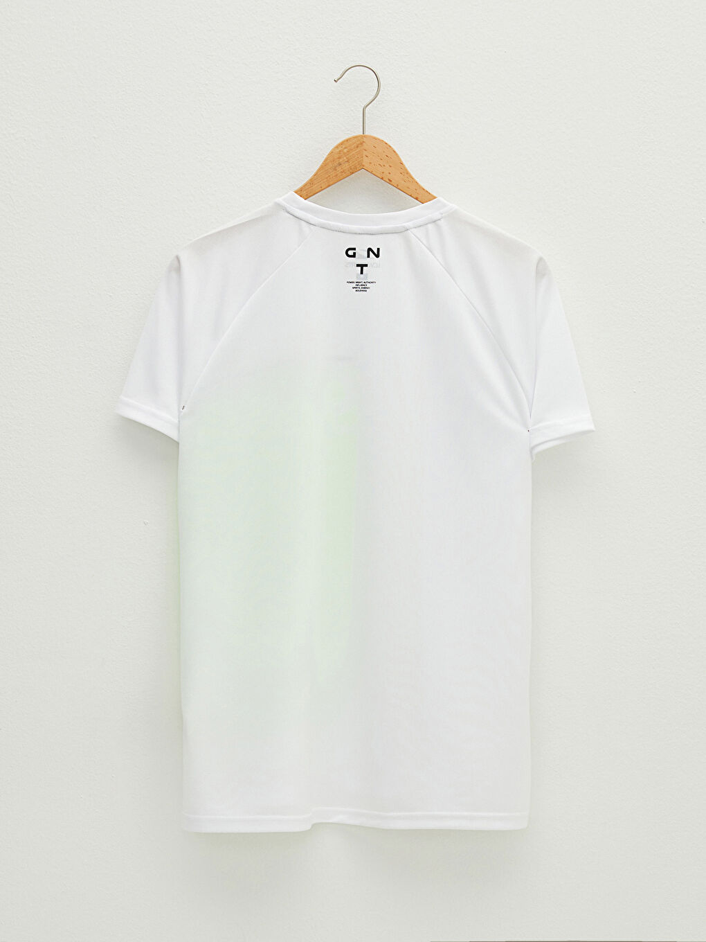 Beyaz Bisiklet Yaka Kısa Kollu Erkek Aktif Spor Tişört-6