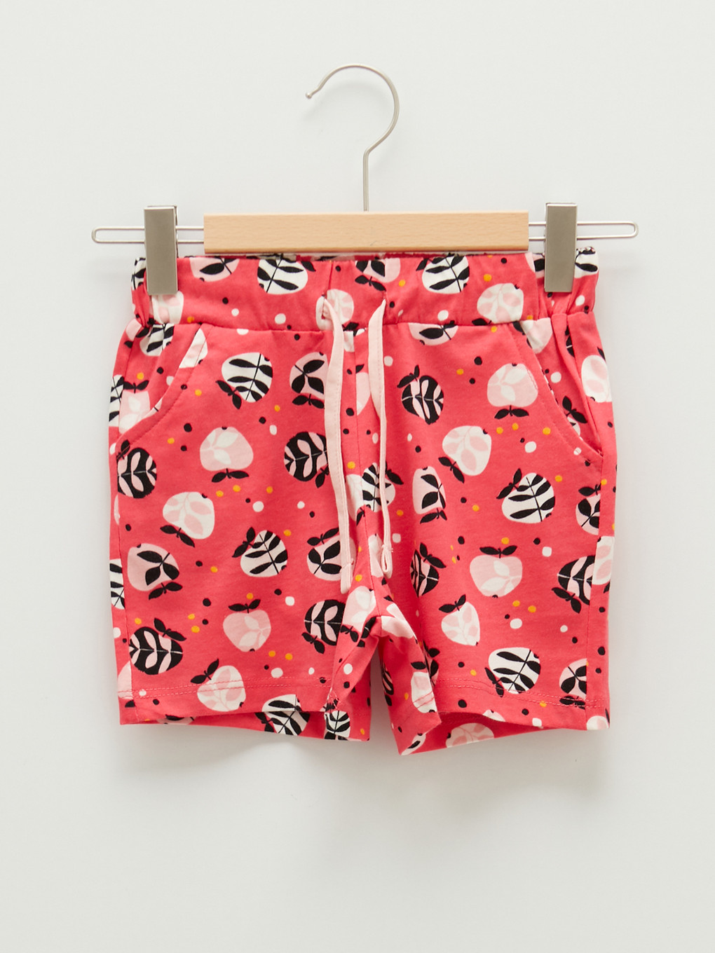 Elastic Waist Printed Girls' Shorts