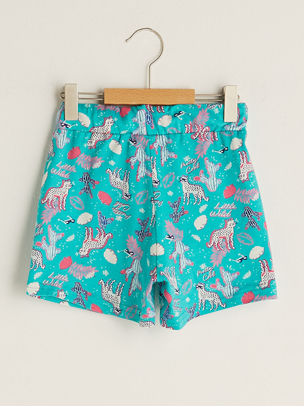 Elasticated Waist Printed Girls' Shorts-1