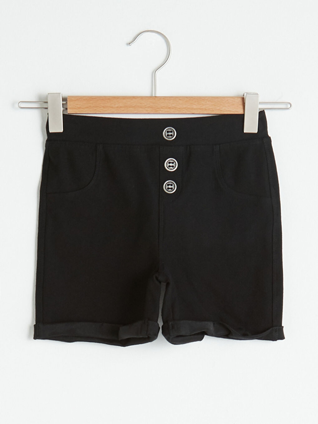 Basic Girls' Shorts with Elasticated Waist