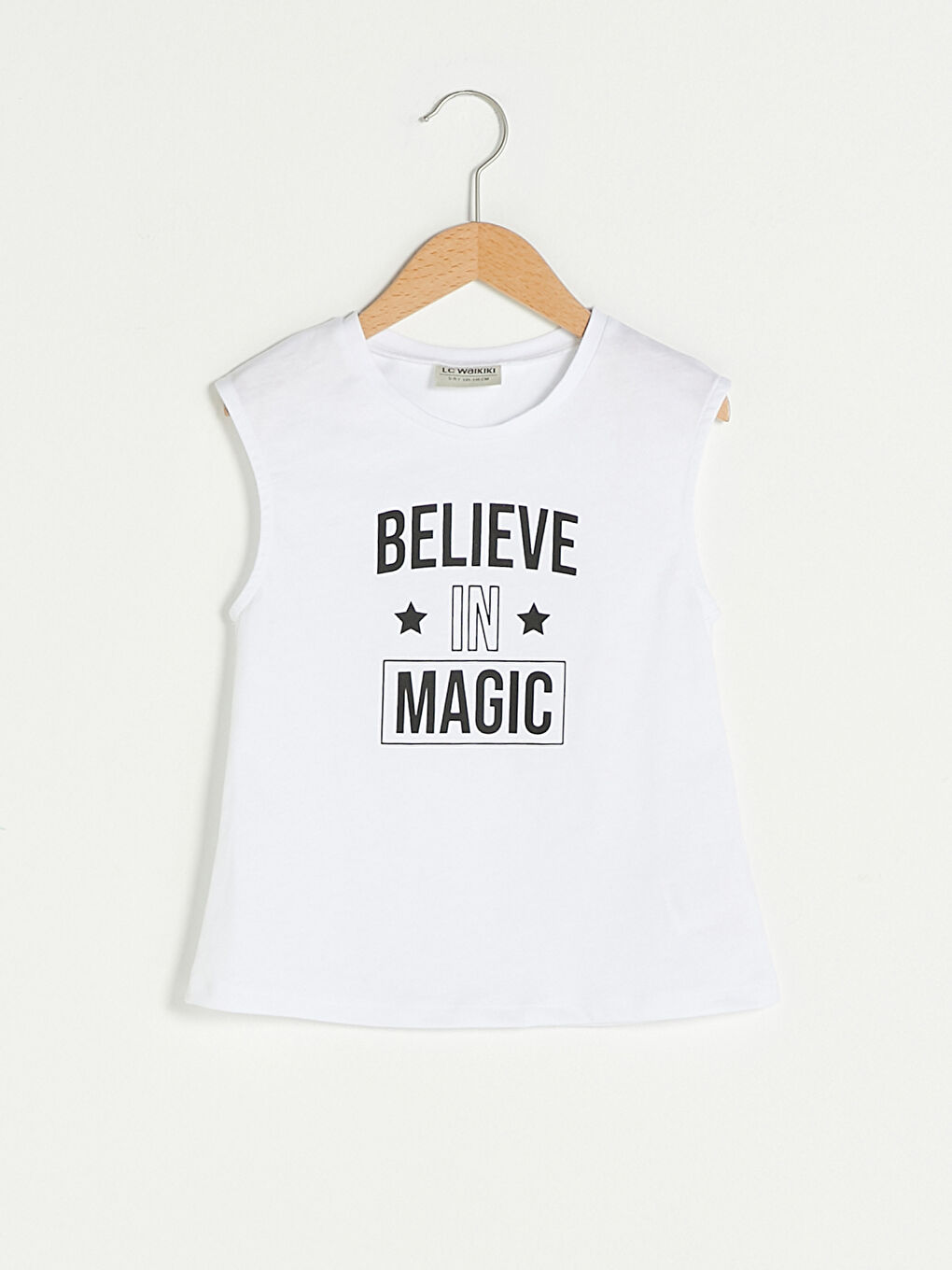 Майка з круглим вирізом горловини з принтом для дівчаток з бавовни