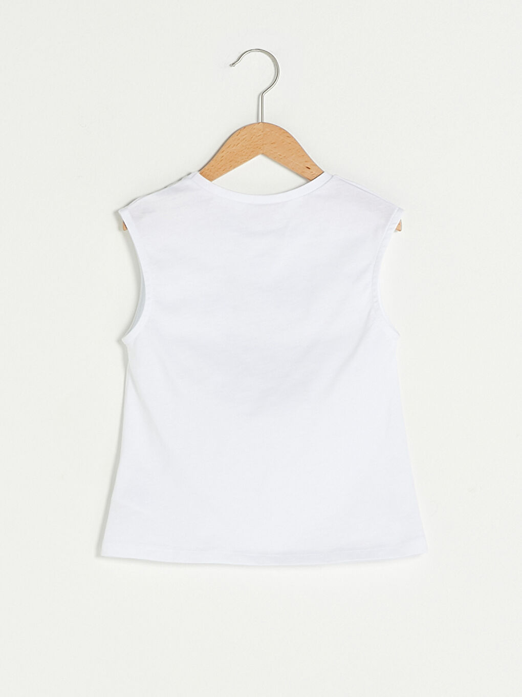 Майка з круглим вирізом горловини з принтом для дівчаток з бавовни-1